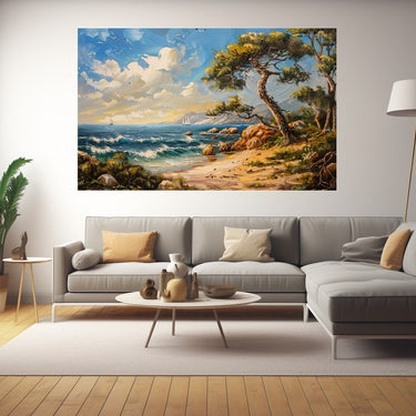 Sea Scape with Trees Painting